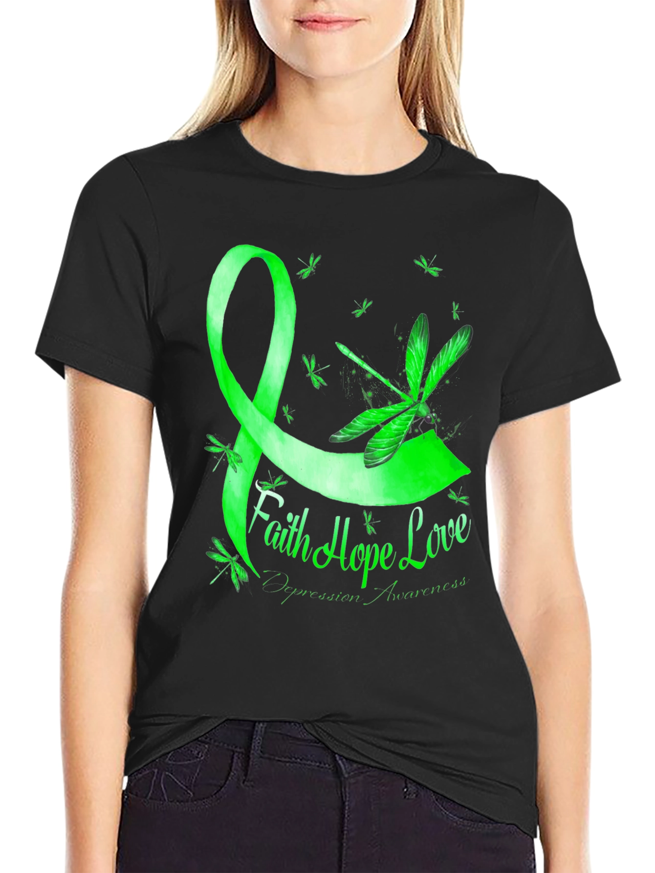 Faith Hope Love Depression Awareness T-Shirt