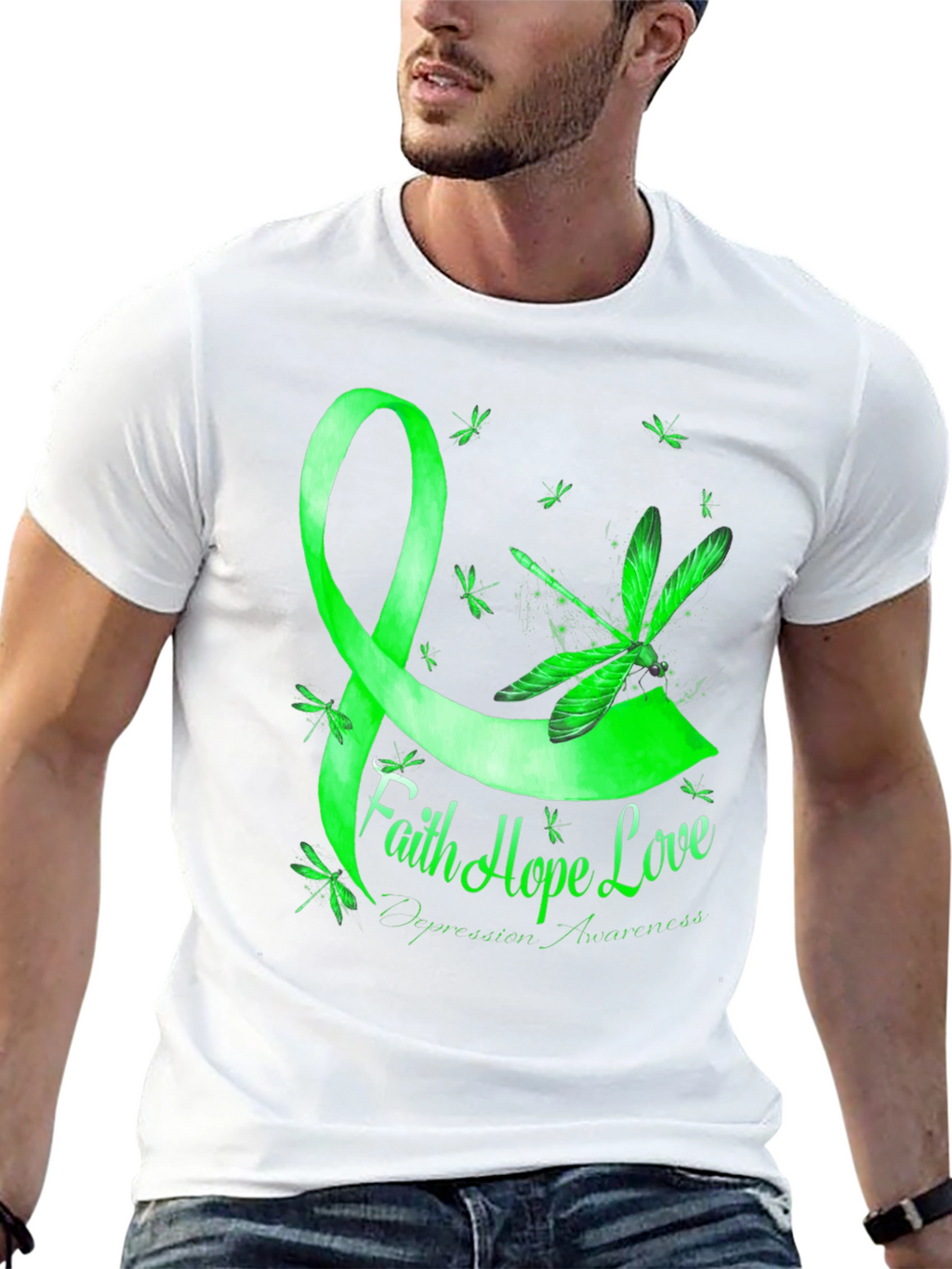 Faith Hope Love Depression Awareness T-Shirt