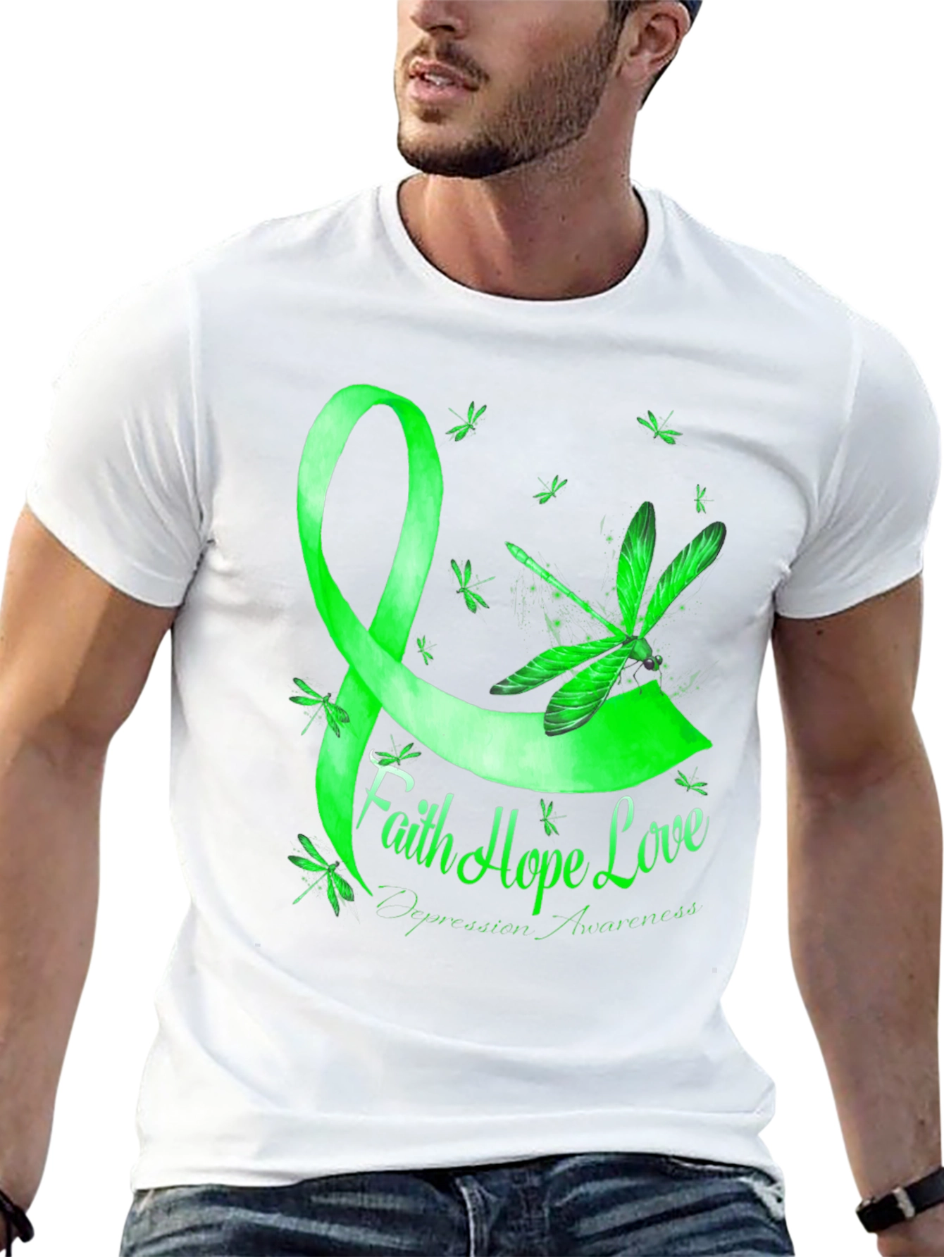Faith Hope Love Depression Awareness T-Shirt