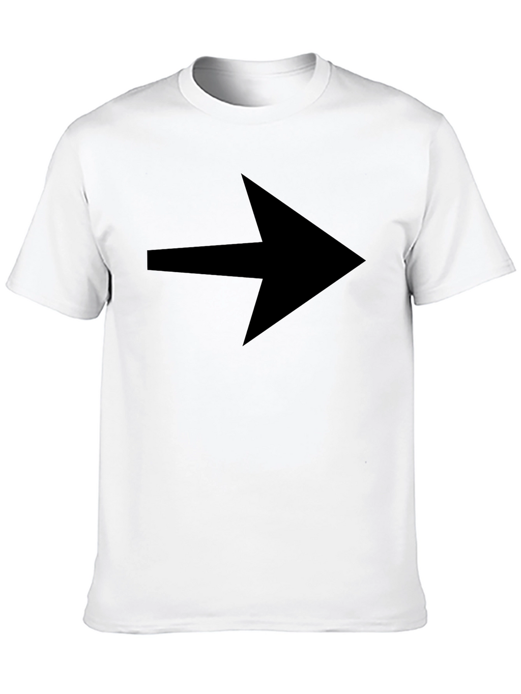 Arrow Graphic Tee - Black Cotton Blend Casual Wear