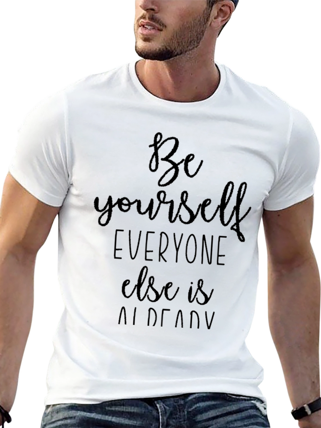 Be Yourself Black Graphic T-Shirt