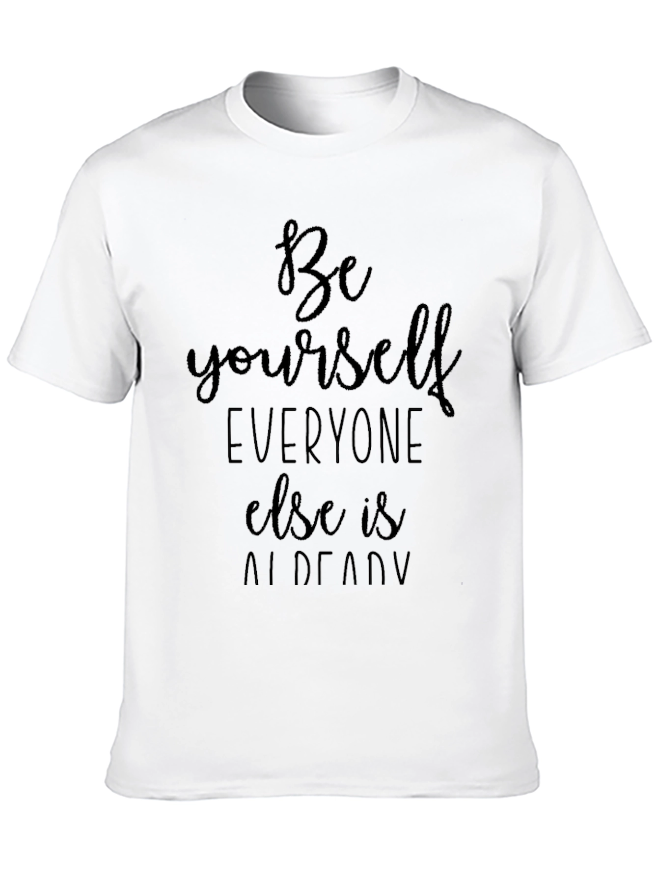 Be Yourself Black Graphic T-Shirt
