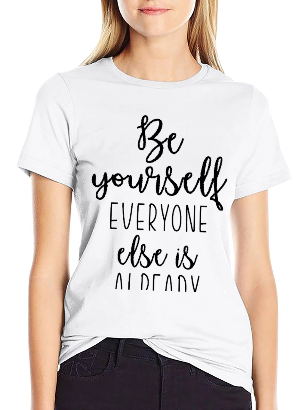 Be Yourself Black Graphic T-Shirt