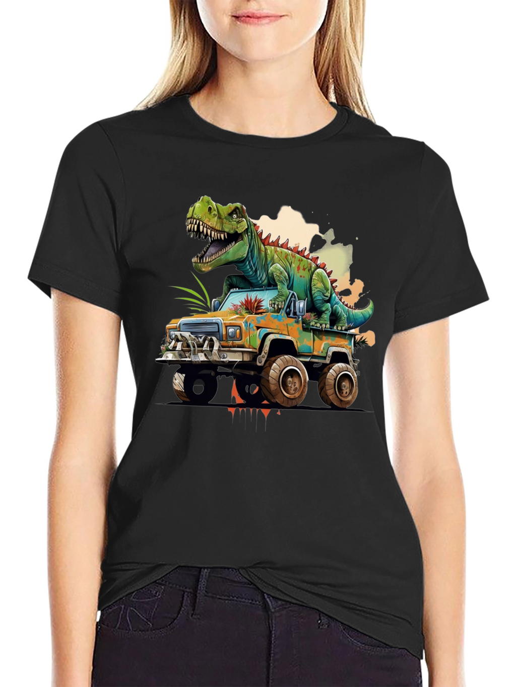 Dinosaur Truck Graphic T-Shirt