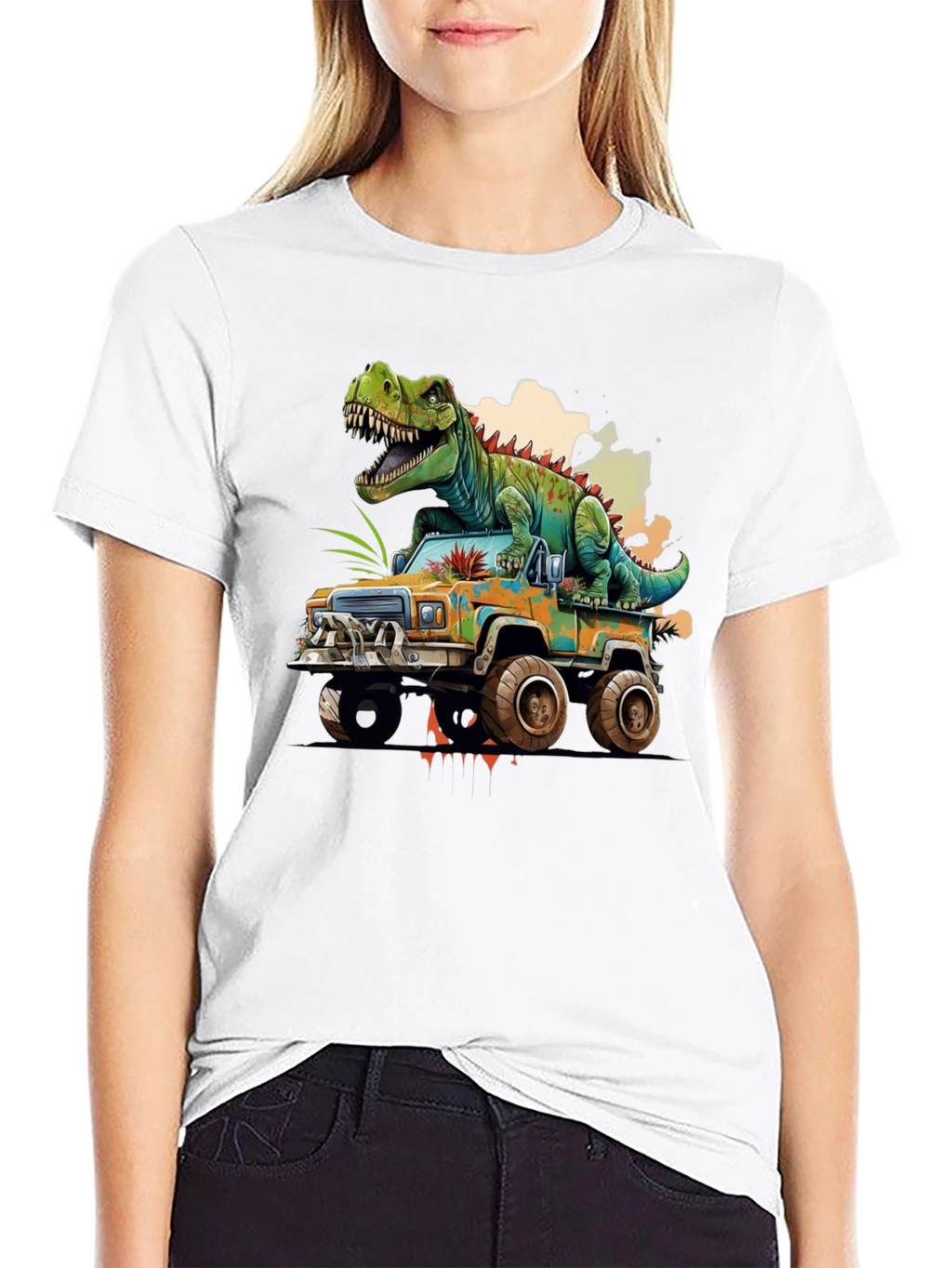 Dinosaur Truck Graphic T-Shirt