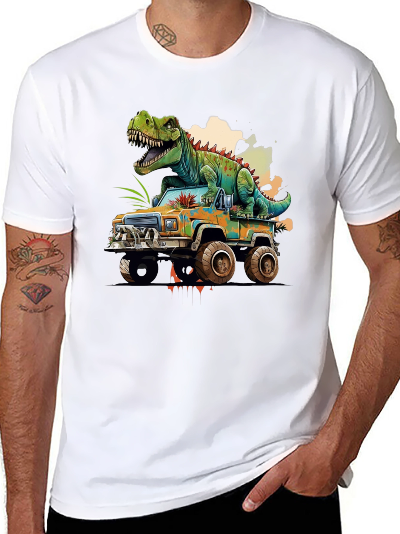 Dinosaur Truck Graphic T-Shirt