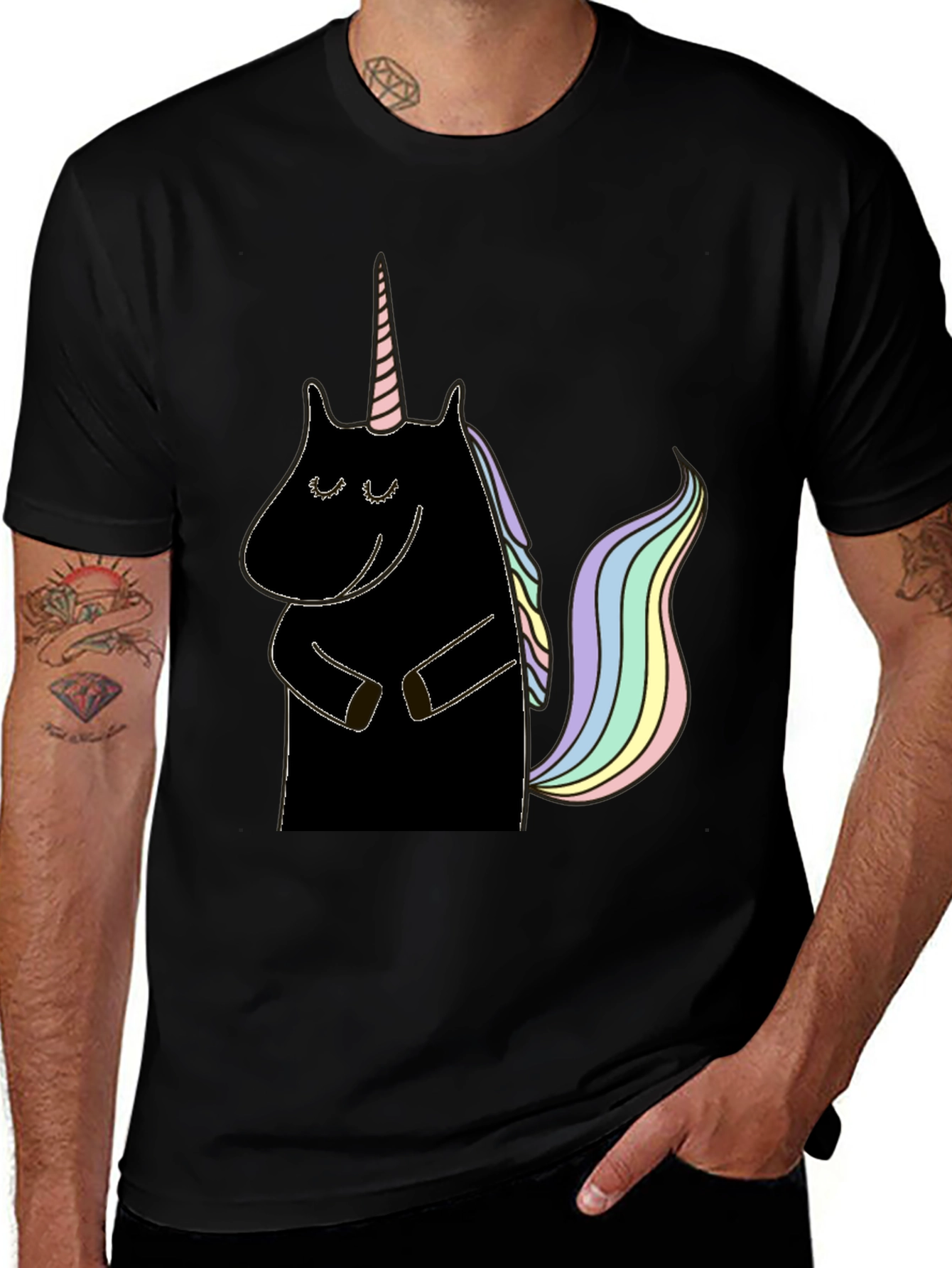 Unicorn Graphic Tee - Black