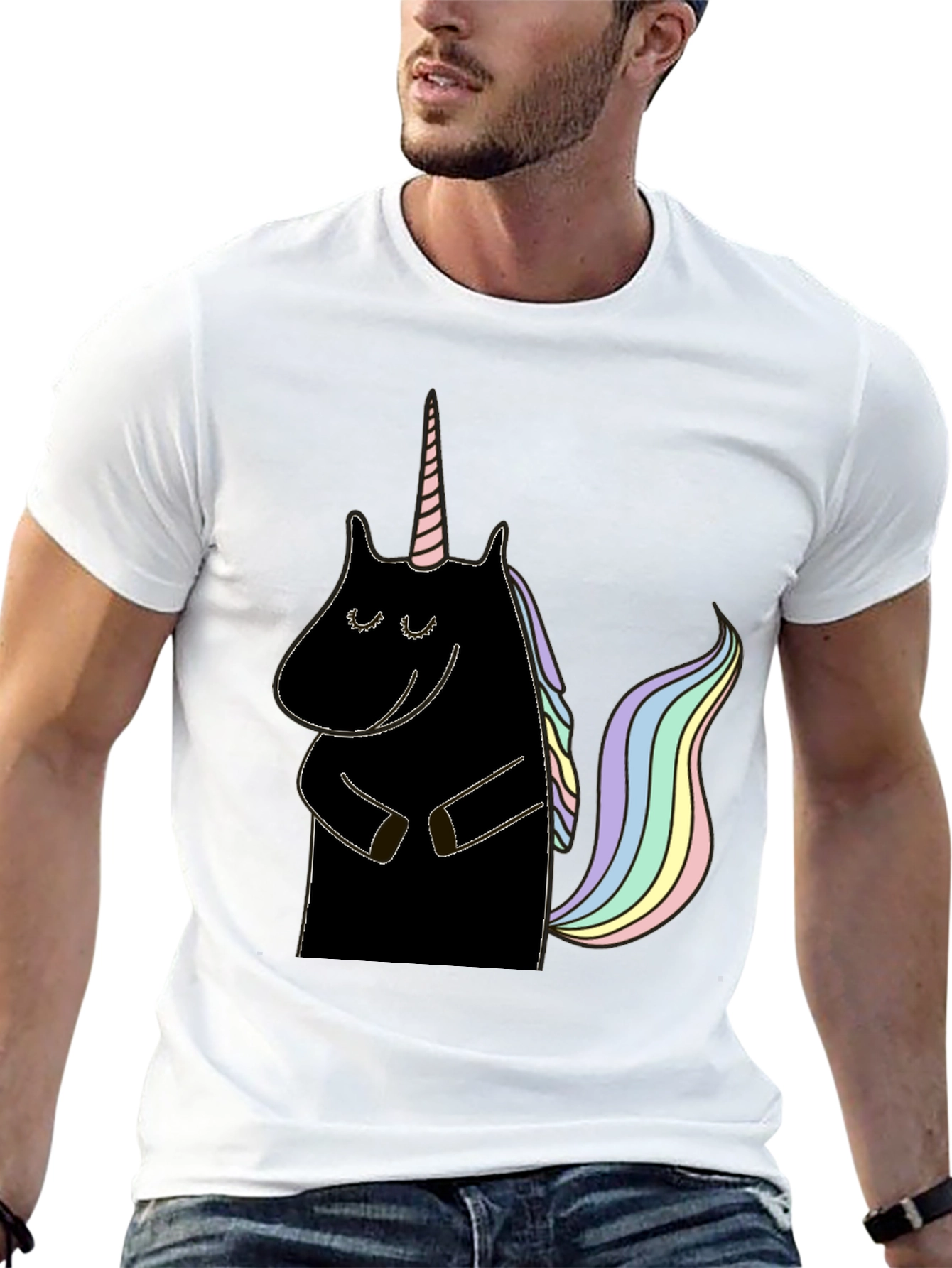Unicorn Graphic Tee - Black