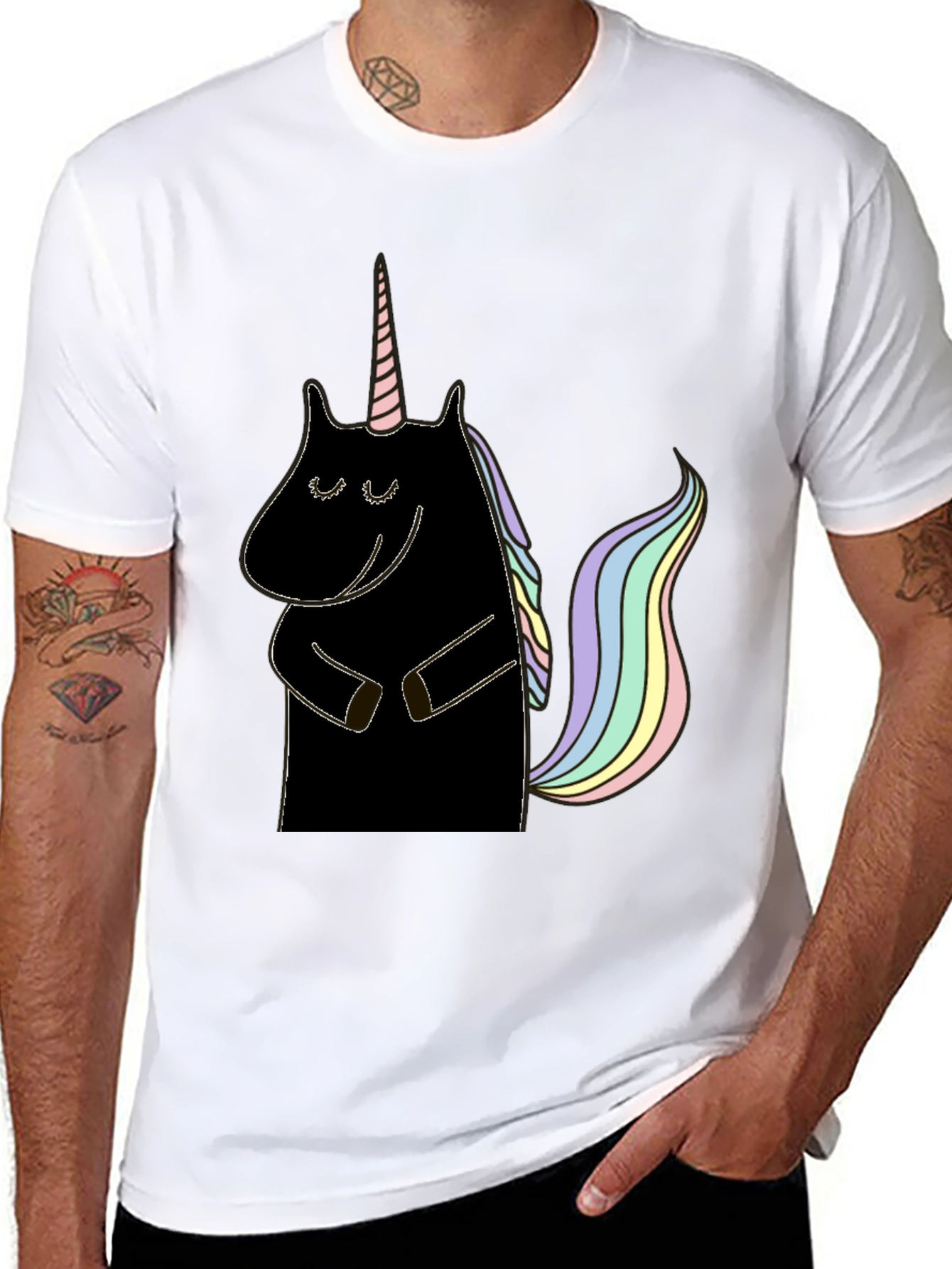 Unicorn Graphic Tee - Black
