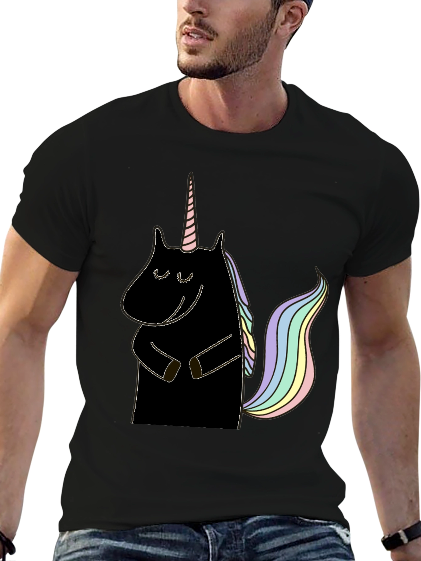 Unicorn Graphic Tee - Black