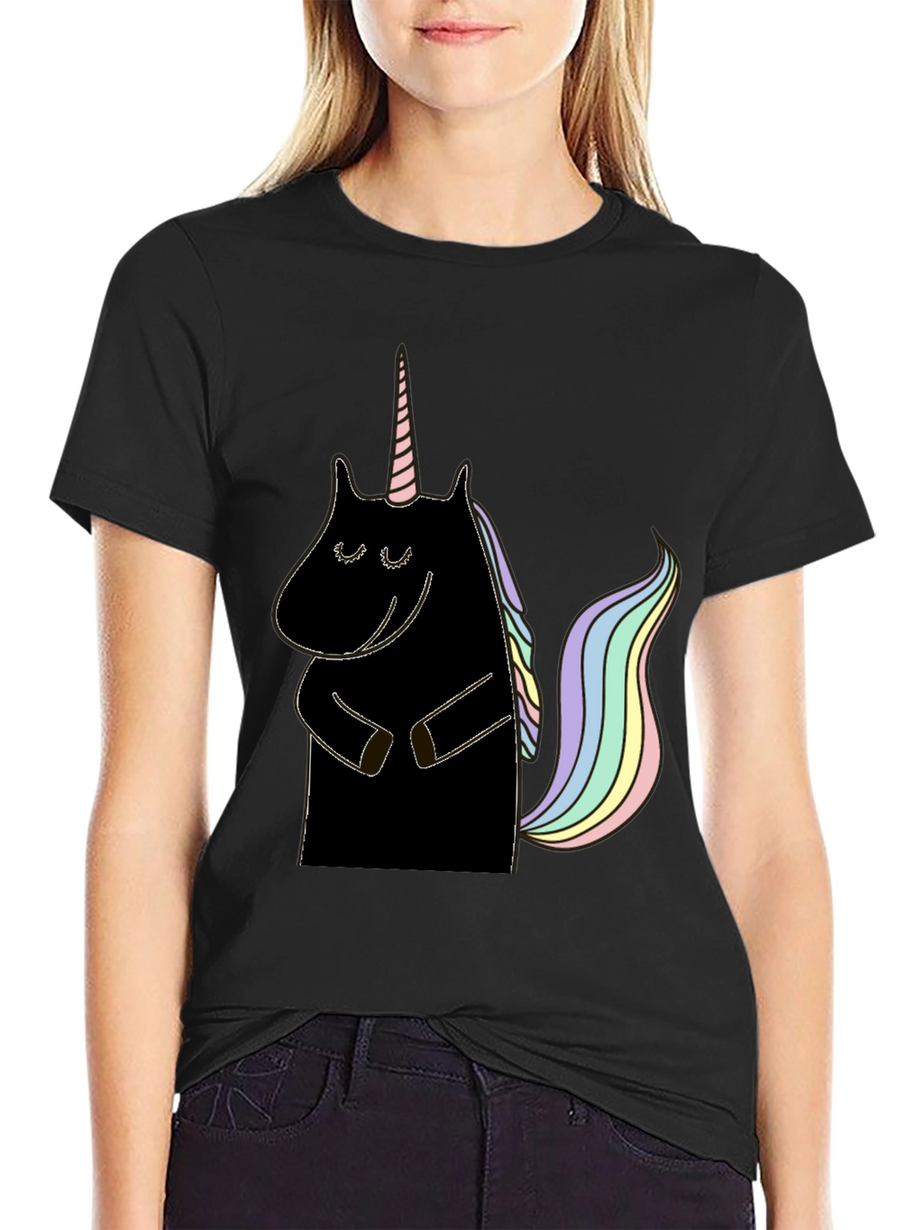 Unicorn Graphic Tee - Black