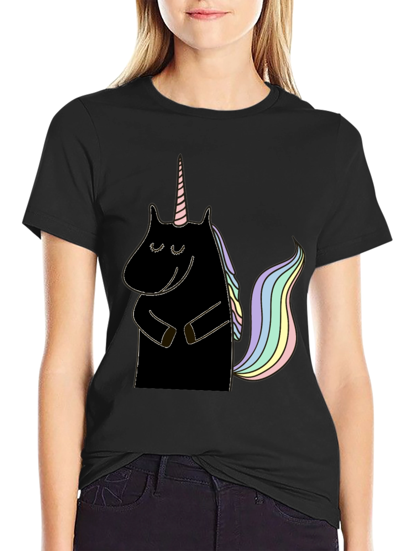 Unicorn Graphic Tee - Black