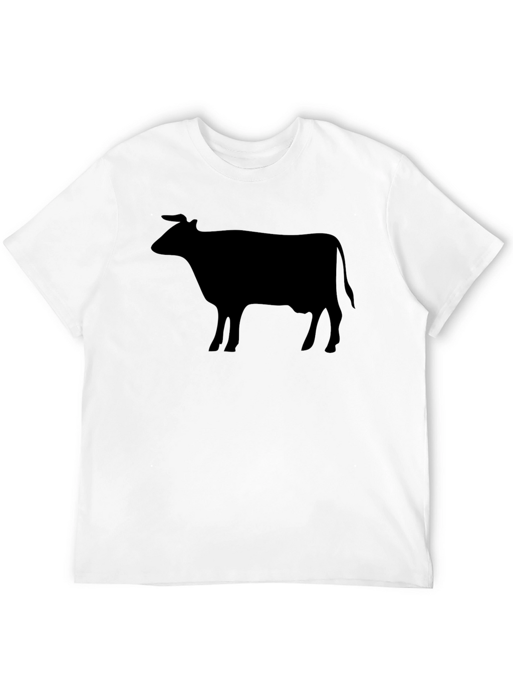 Cow Silhouette Graphic Tee - Black