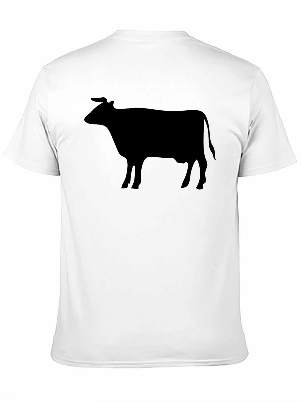 Cow Silhouette Graphic Tee - Black