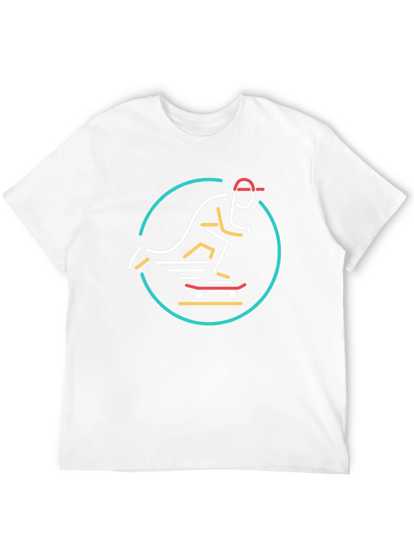 Cool Skateboarder Graphic Tee - Black