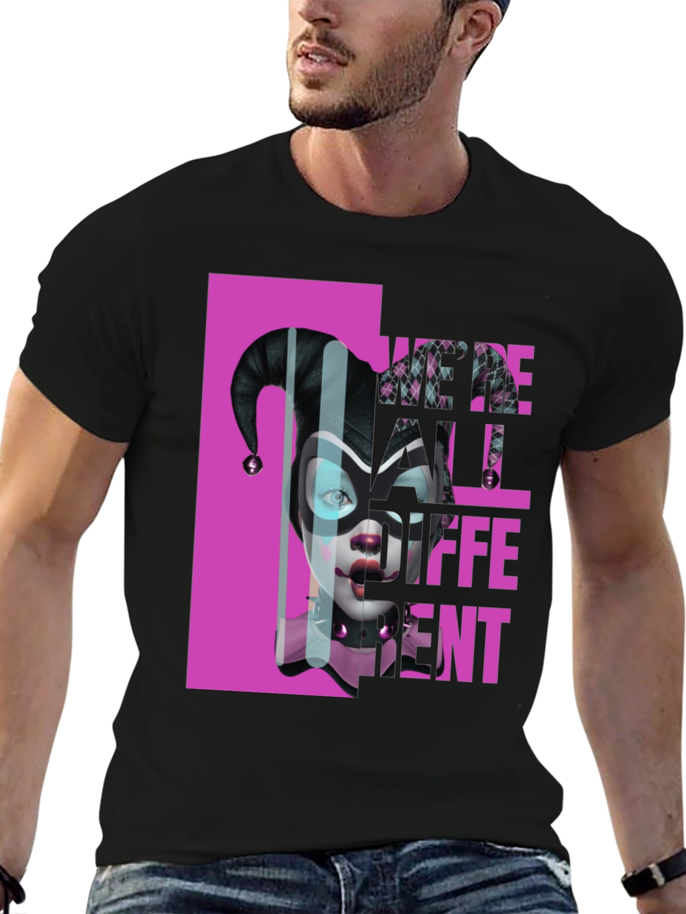 Harley Quinn Were All Different Graphic T-Shirt