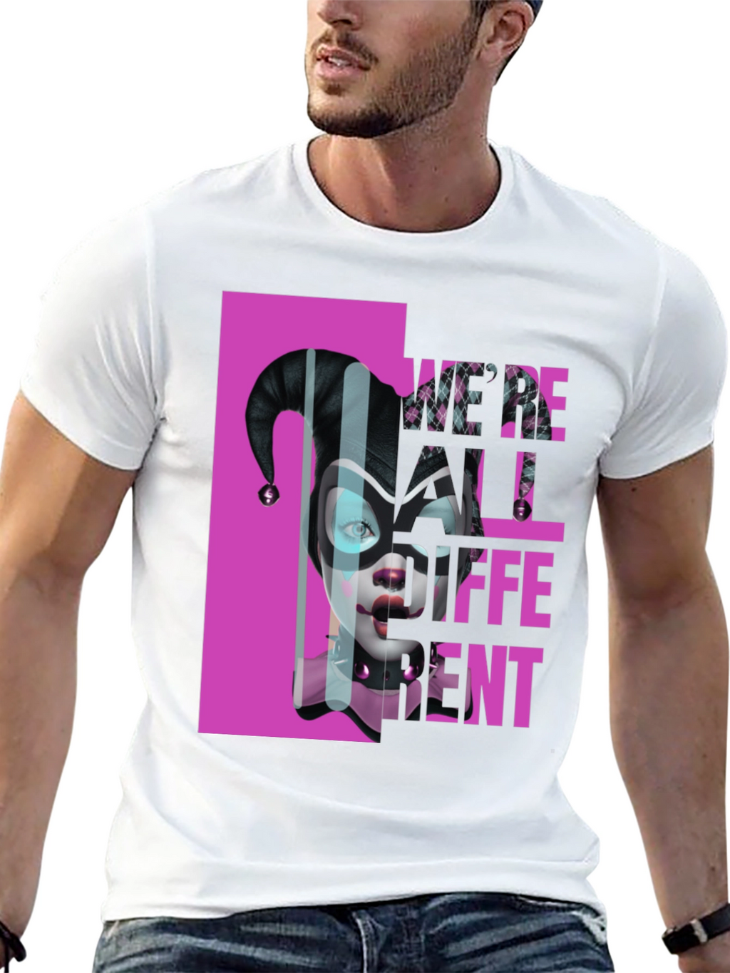 Harley Quinn Were All Different Graphic T-Shirt
