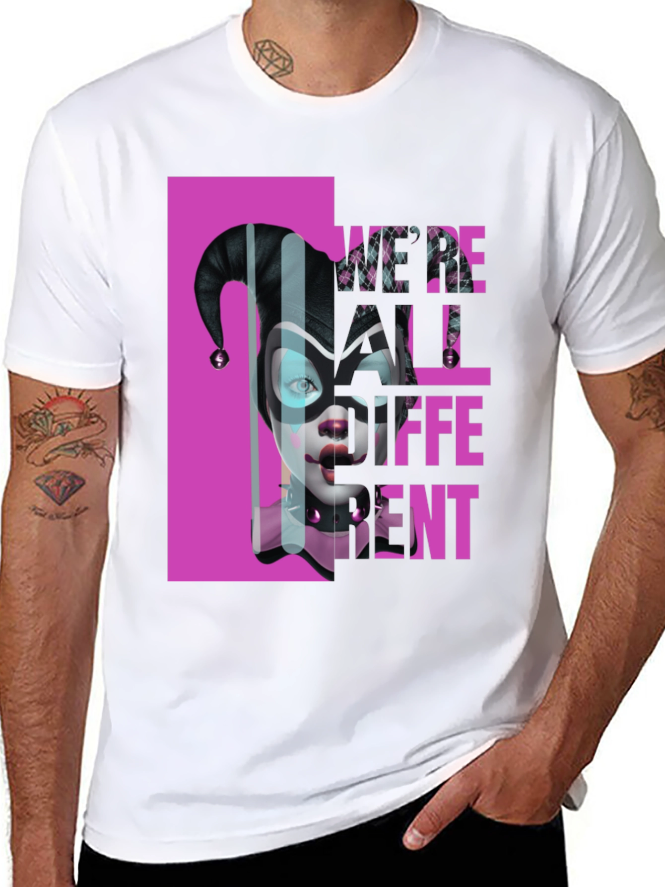 Harley Quinn Were All Different Graphic T-Shirt