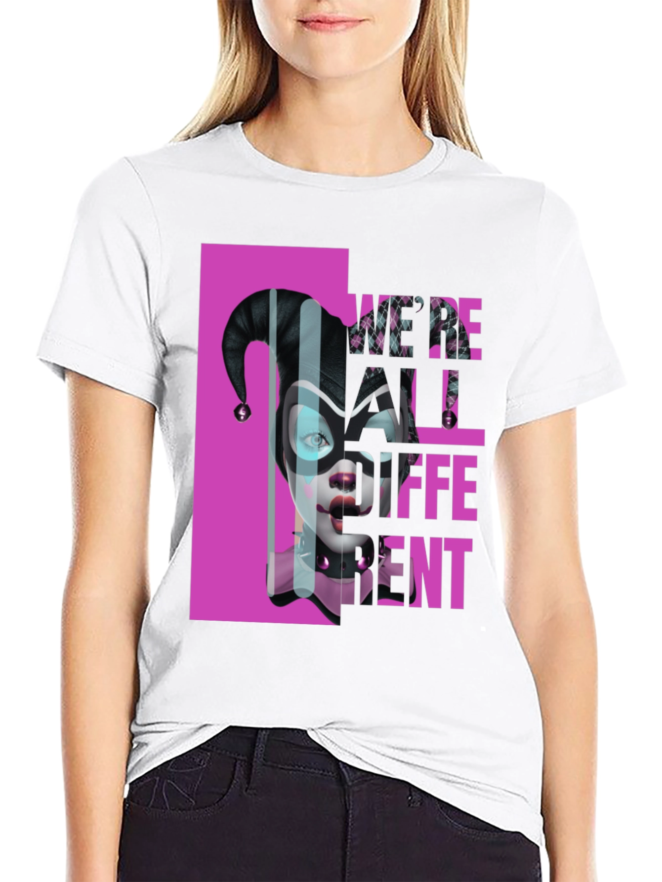 Harley Quinn Were All Different Graphic T-Shirt