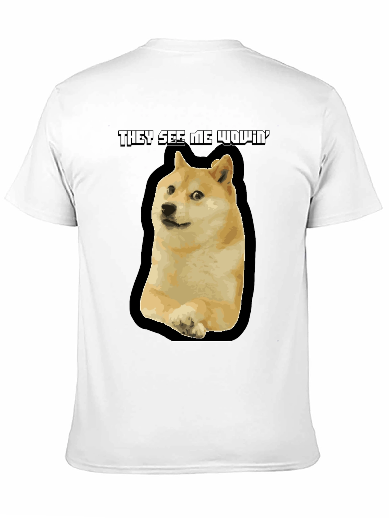 Doge Meme T-Shirt - They See Me Wowin Black Tee