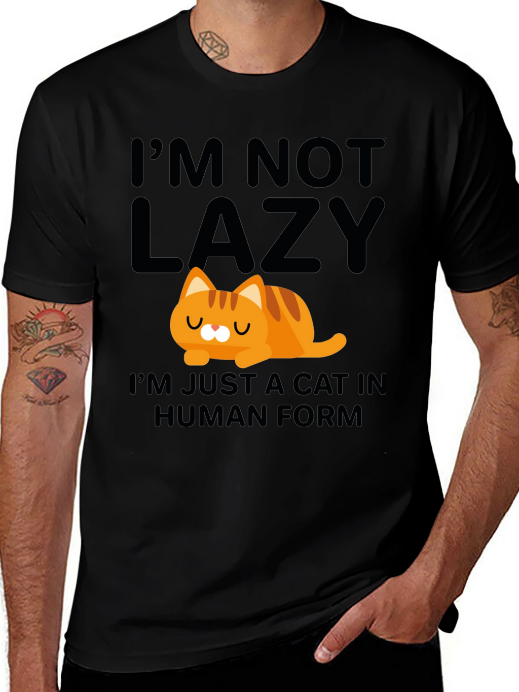 Lazy Cat in Human Form T-Shirt