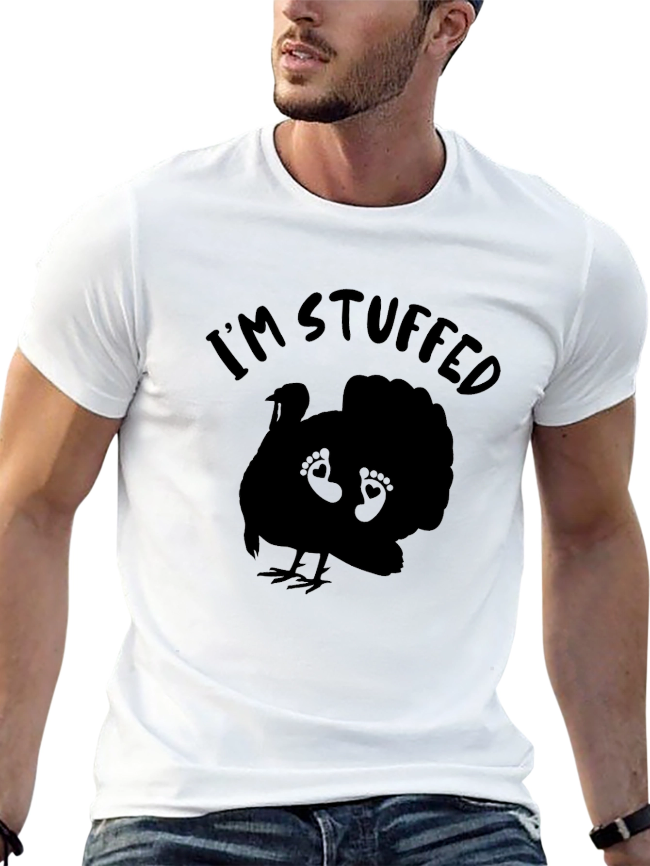 Im Stuffed Turkey Pregnancy T-Shirt - Thanksgiving Maternity Tee