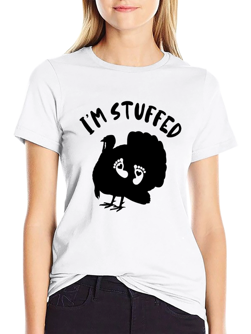 Im Stuffed Turkey Pregnancy T-Shirt - Thanksgiving Maternity Tee