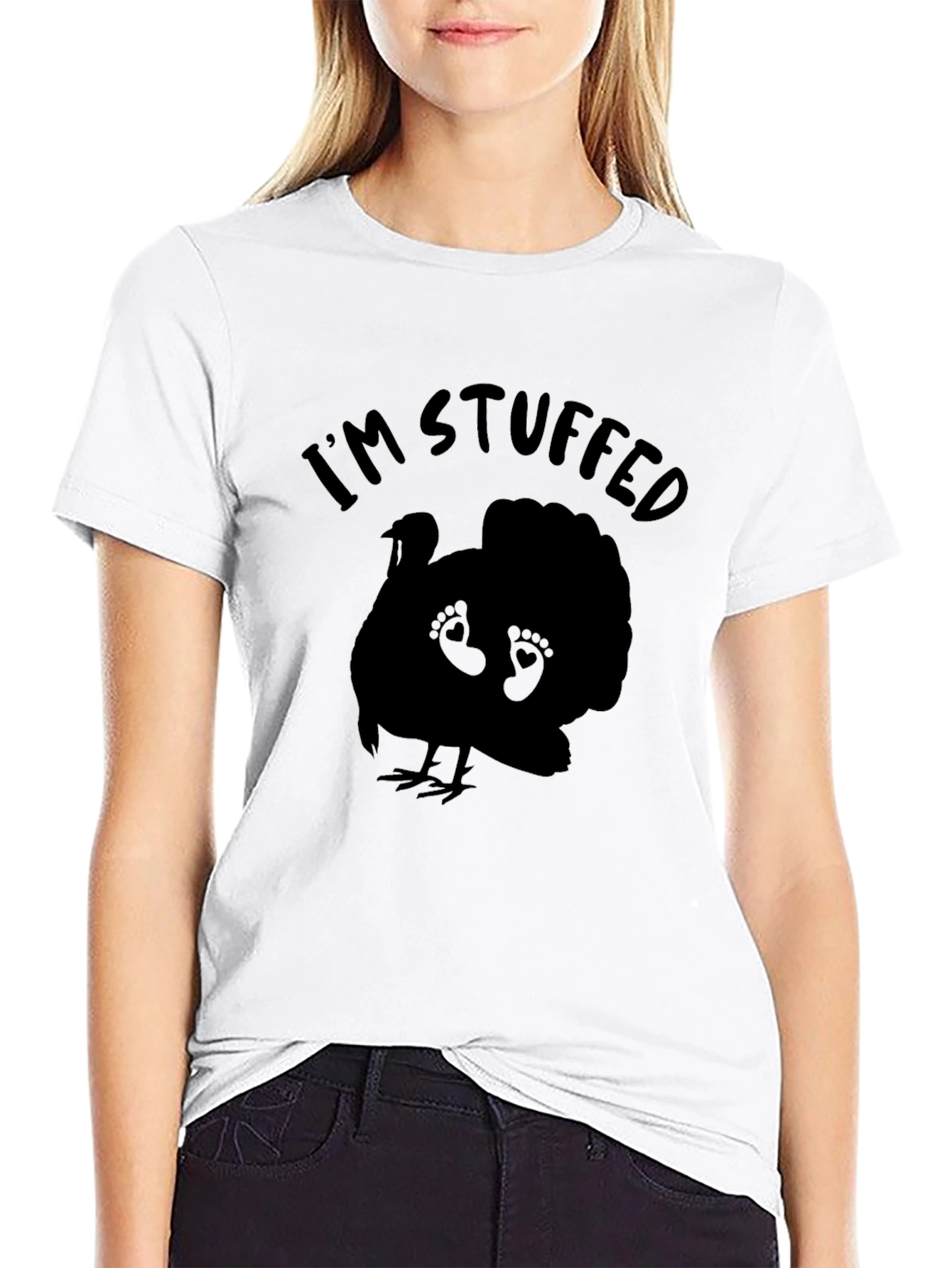 Im Stuffed Turkey Pregnancy T-Shirt - Thanksgiving Maternity Tee