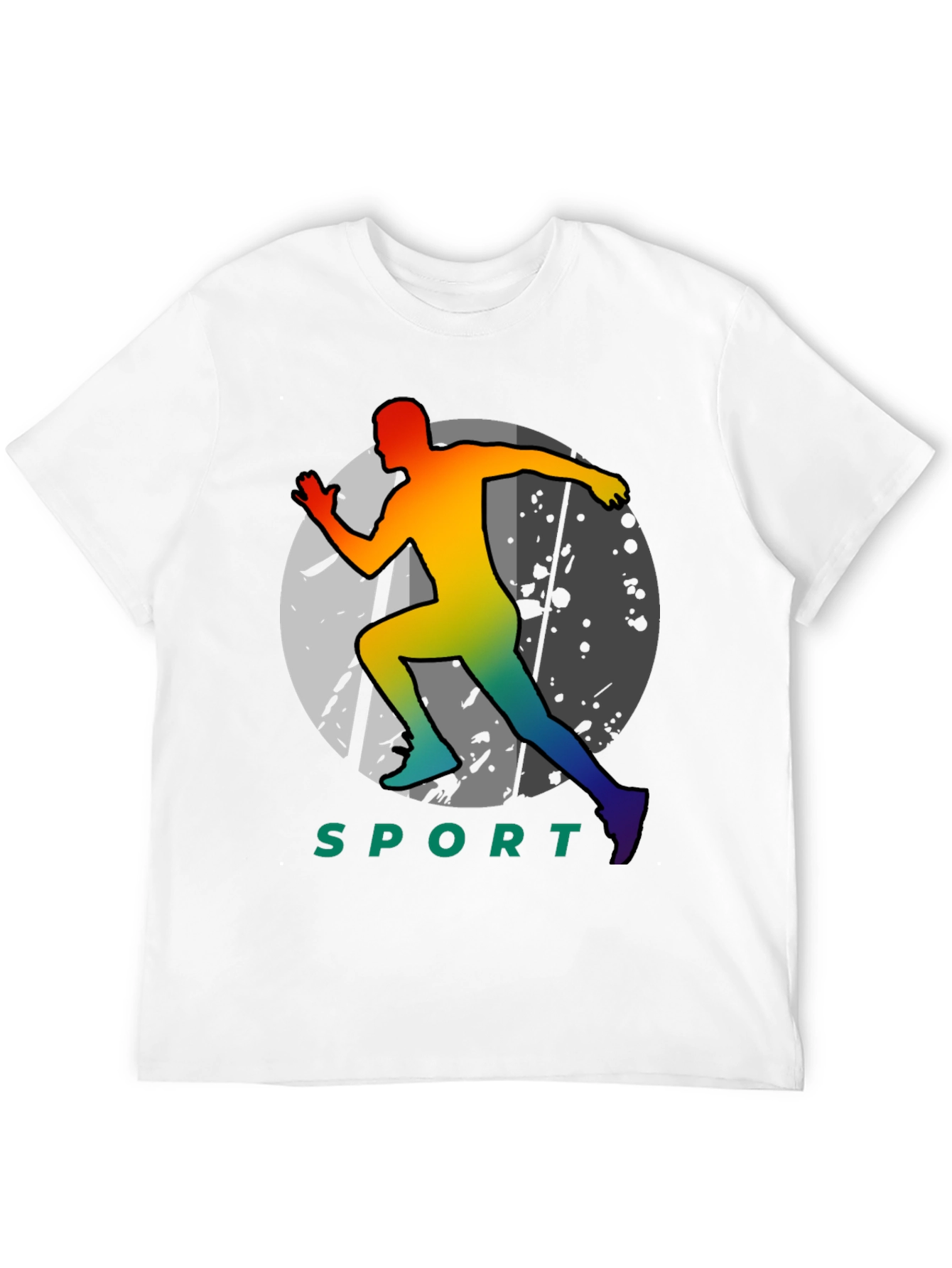 Sport Runner Graphic Tee - Black Cotton