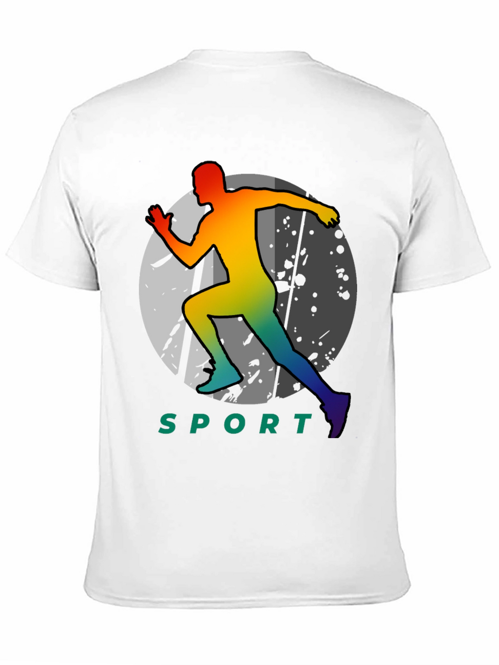 Sport Runner Graphic Tee - Black Cotton