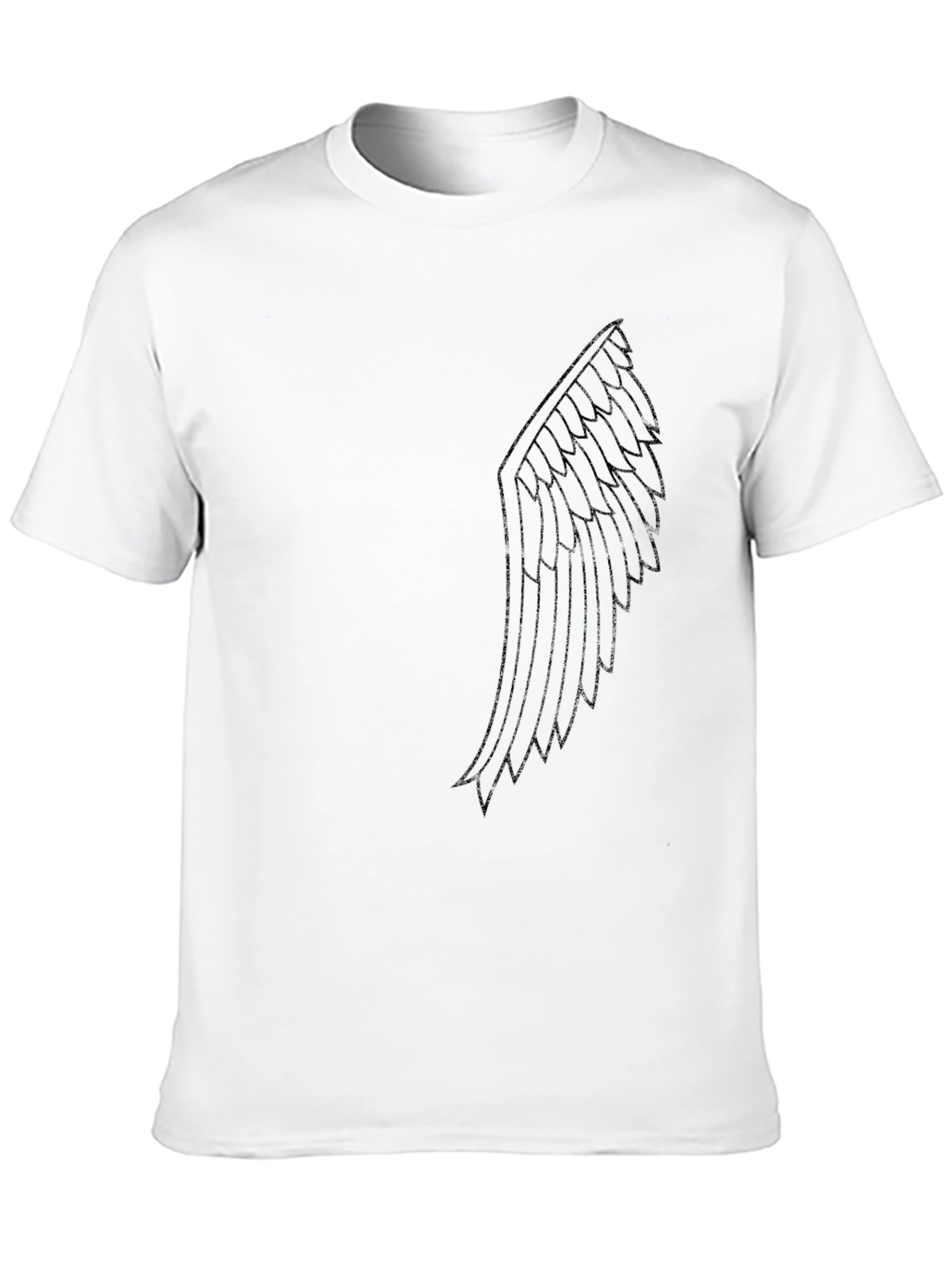 Wing Graphic Tee - Black Short Sleeve Shirt