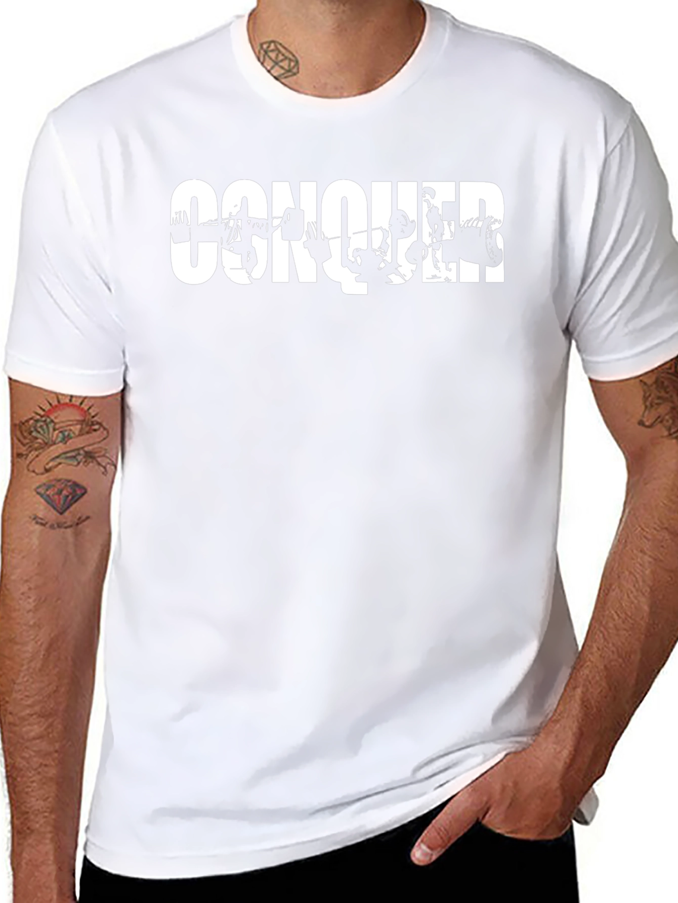 Conquer Graphic T-Shirt - Fitness Apparel