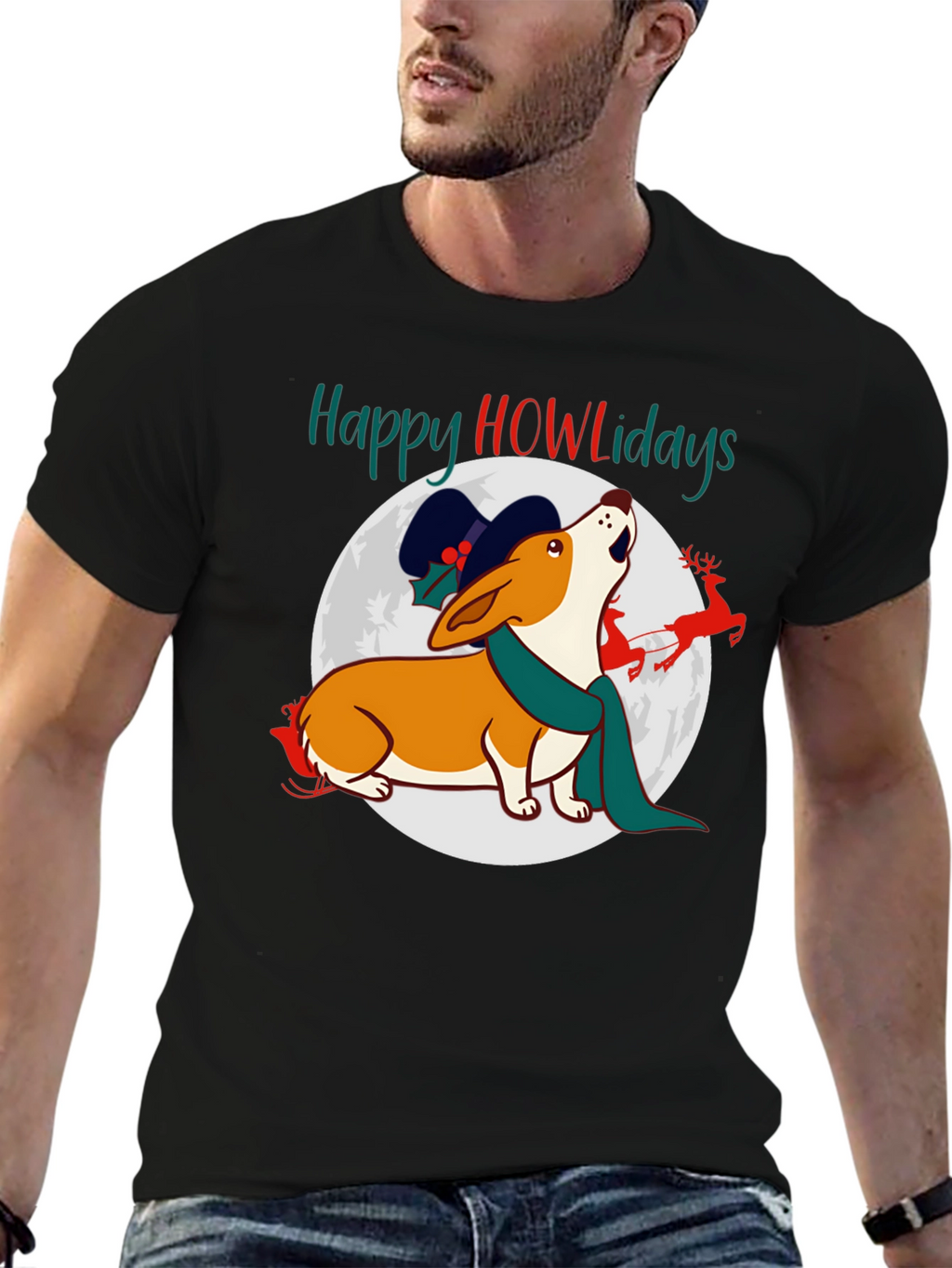 Happy Howlidays Dog Christmas T-Shirt