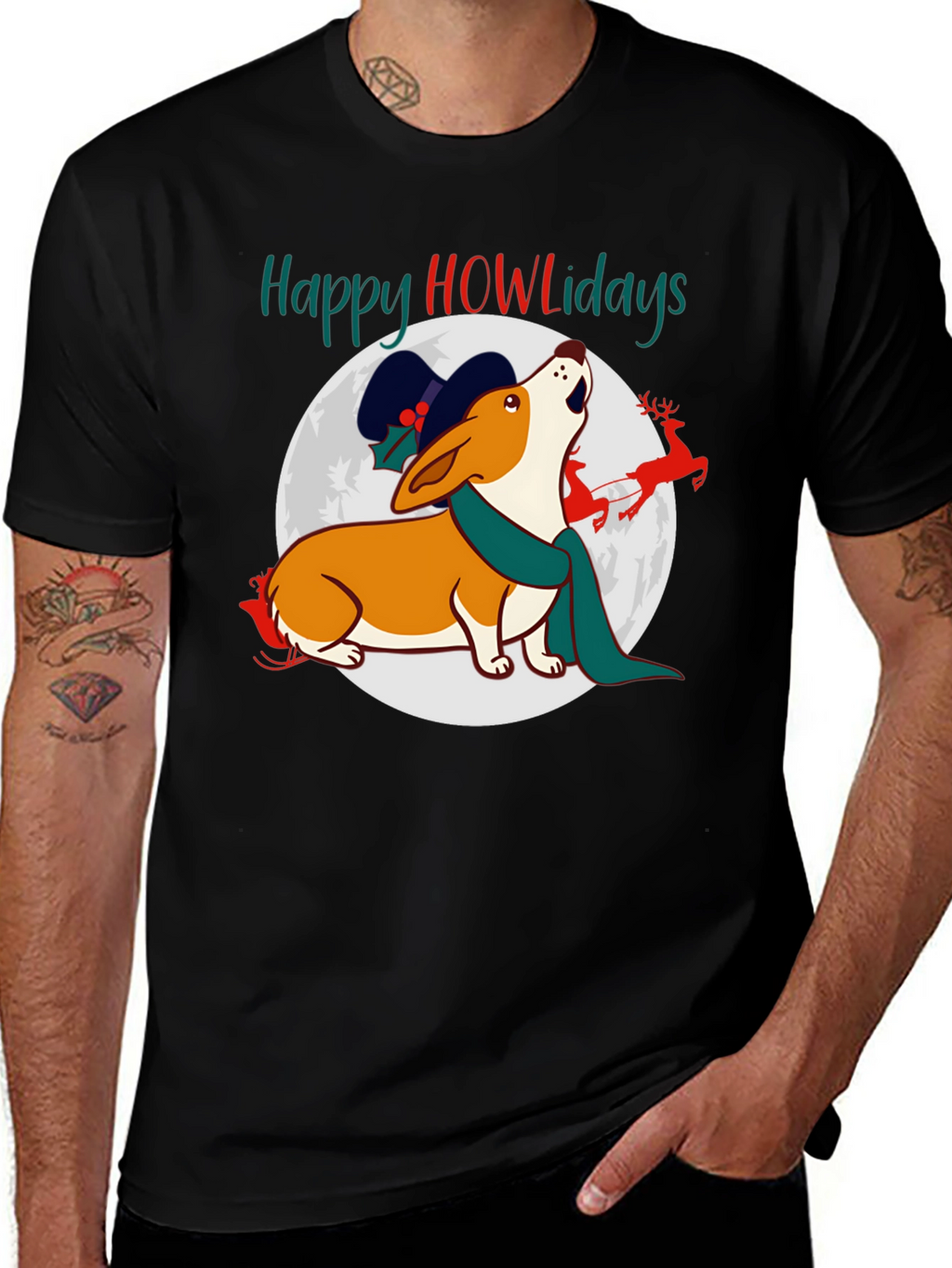 Happy Howlidays Dog Christmas T-Shirt