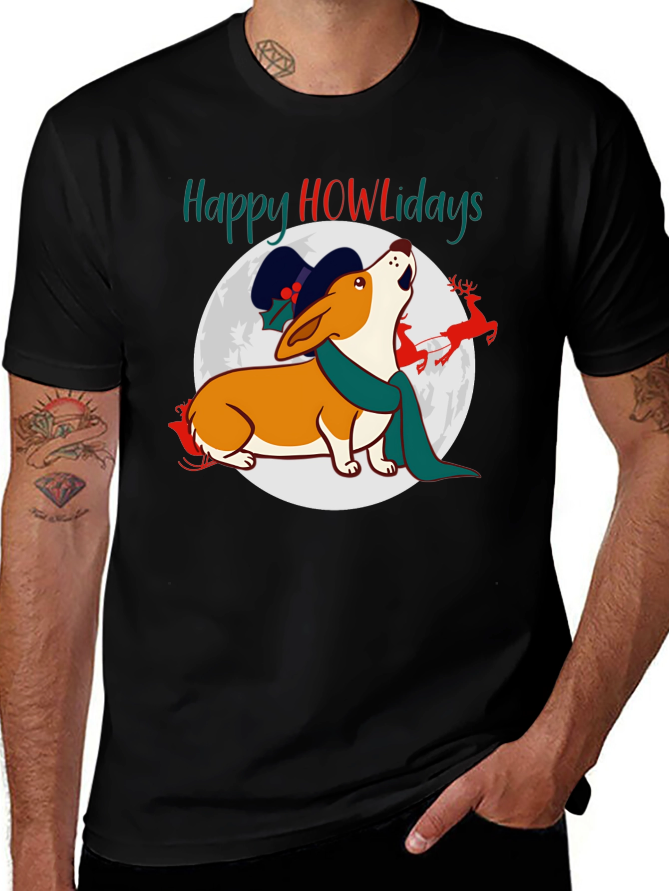 Happy Howlidays Dog Christmas T-Shirt