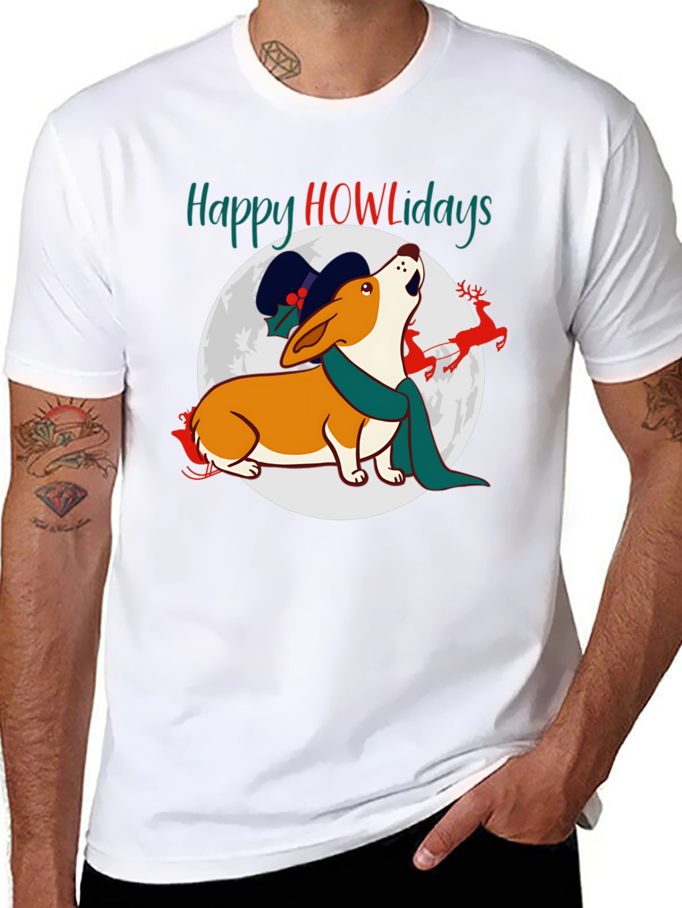 Happy Howlidays Dog Christmas T-Shirt