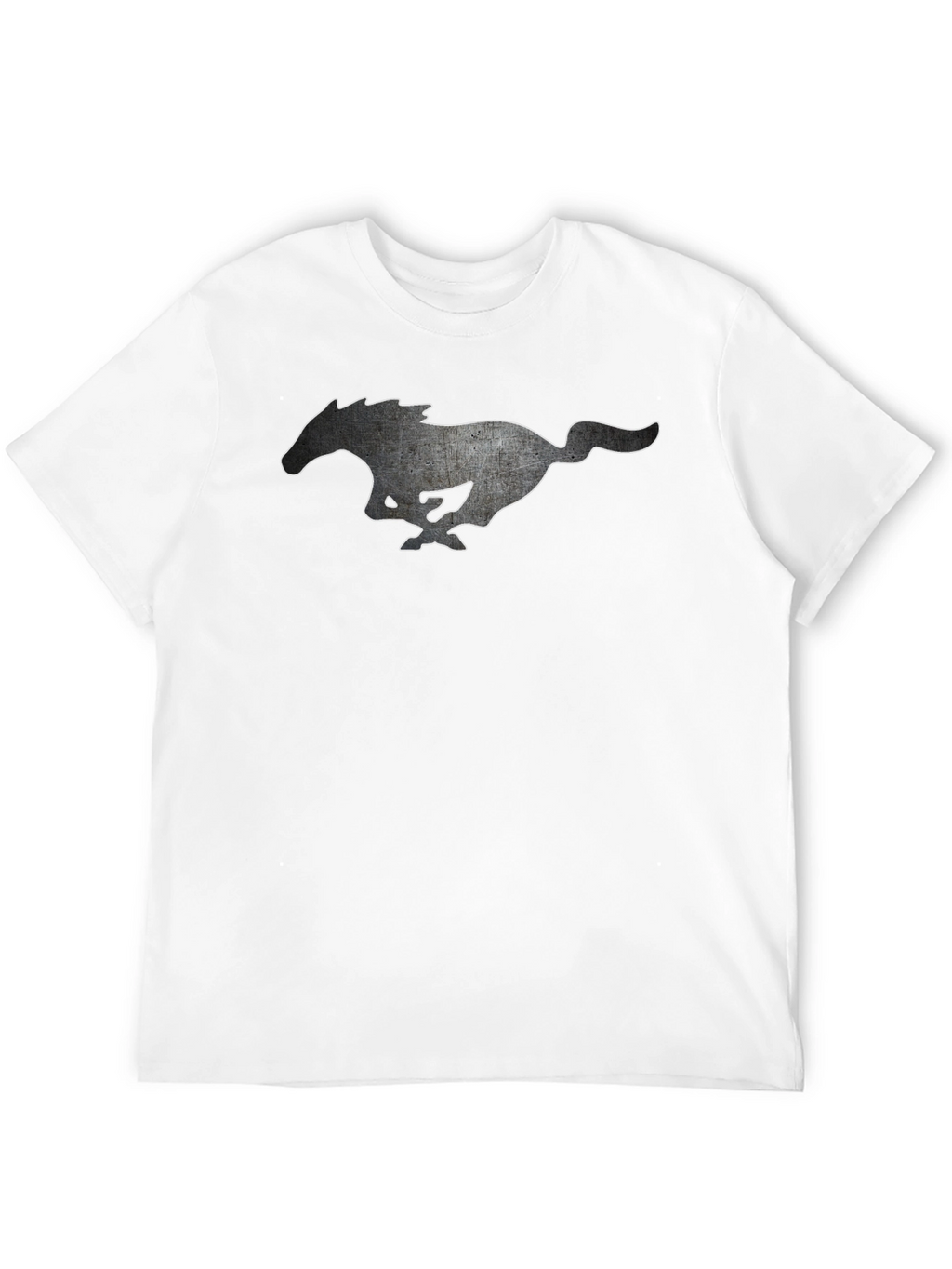Black T-shirt with Running Horse Graphic