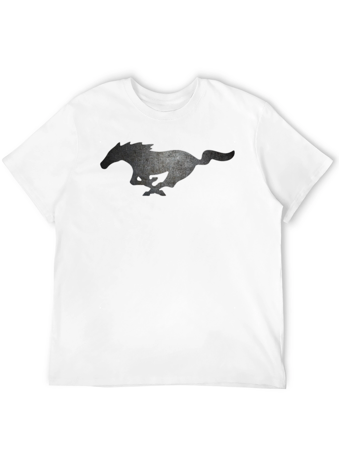 Black T-shirt with Running Horse Graphic