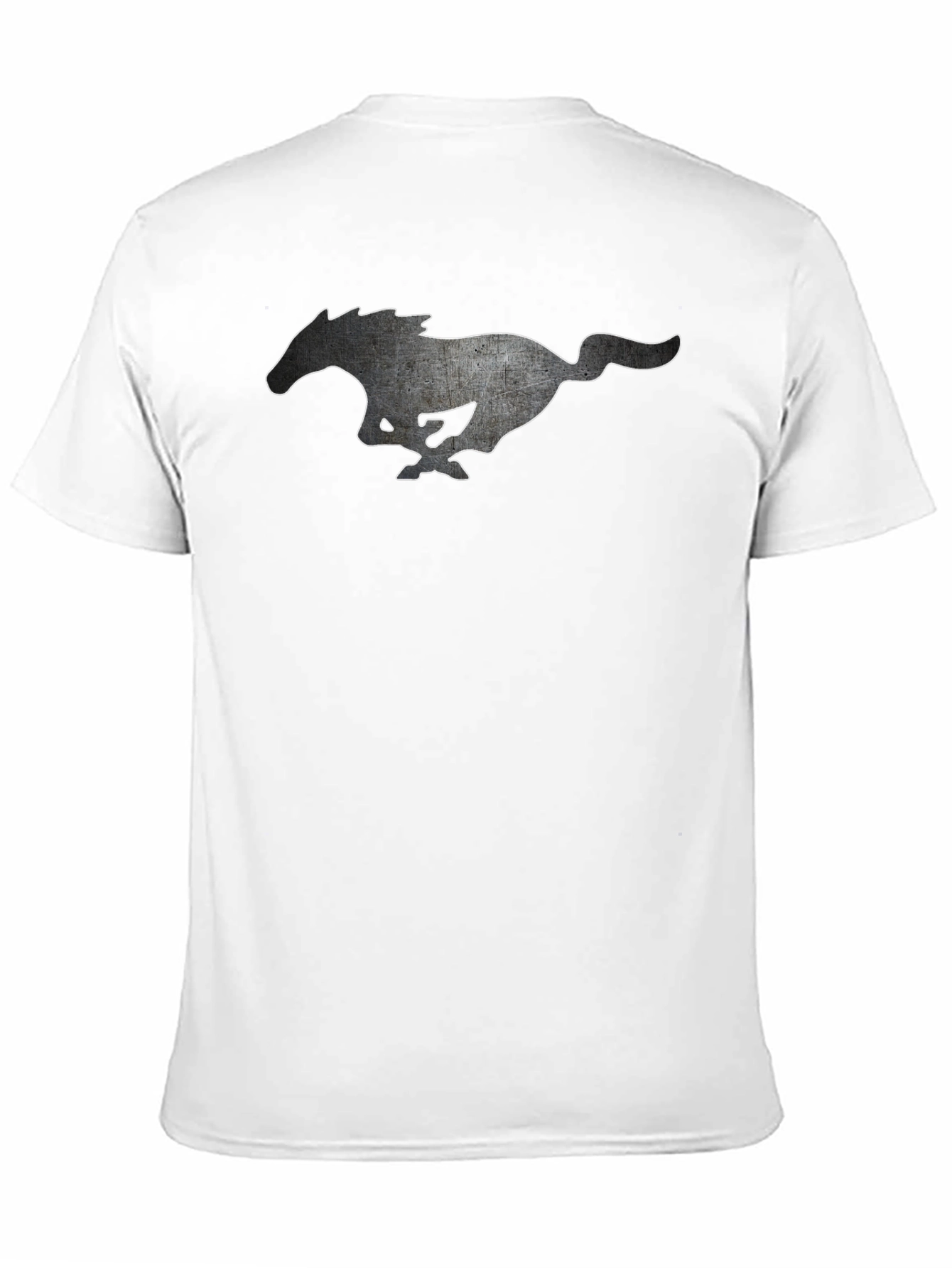 Black T-shirt with Running Horse Graphic