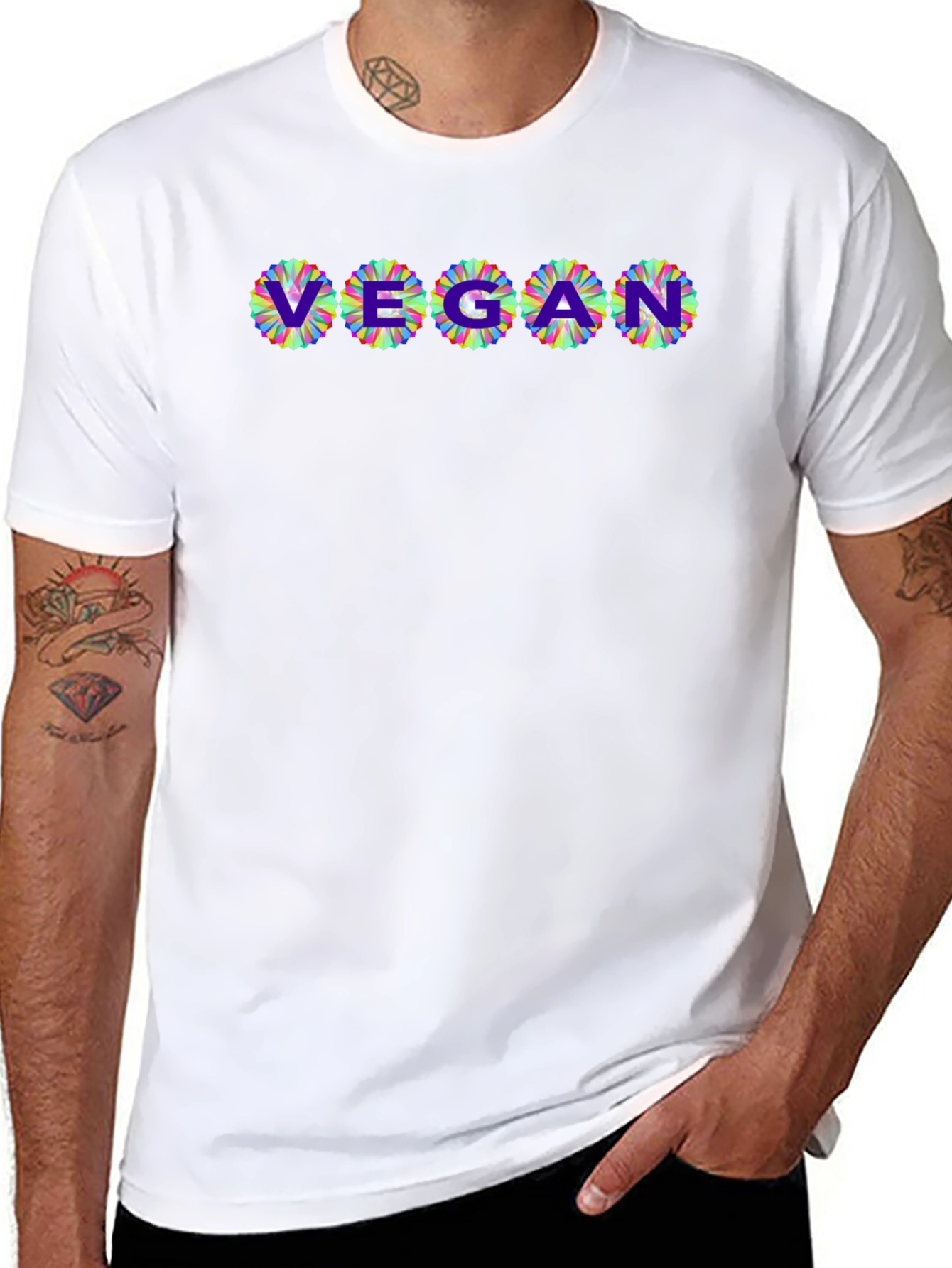 Vegan Flower T-Shirt - Stylish & Comfortable