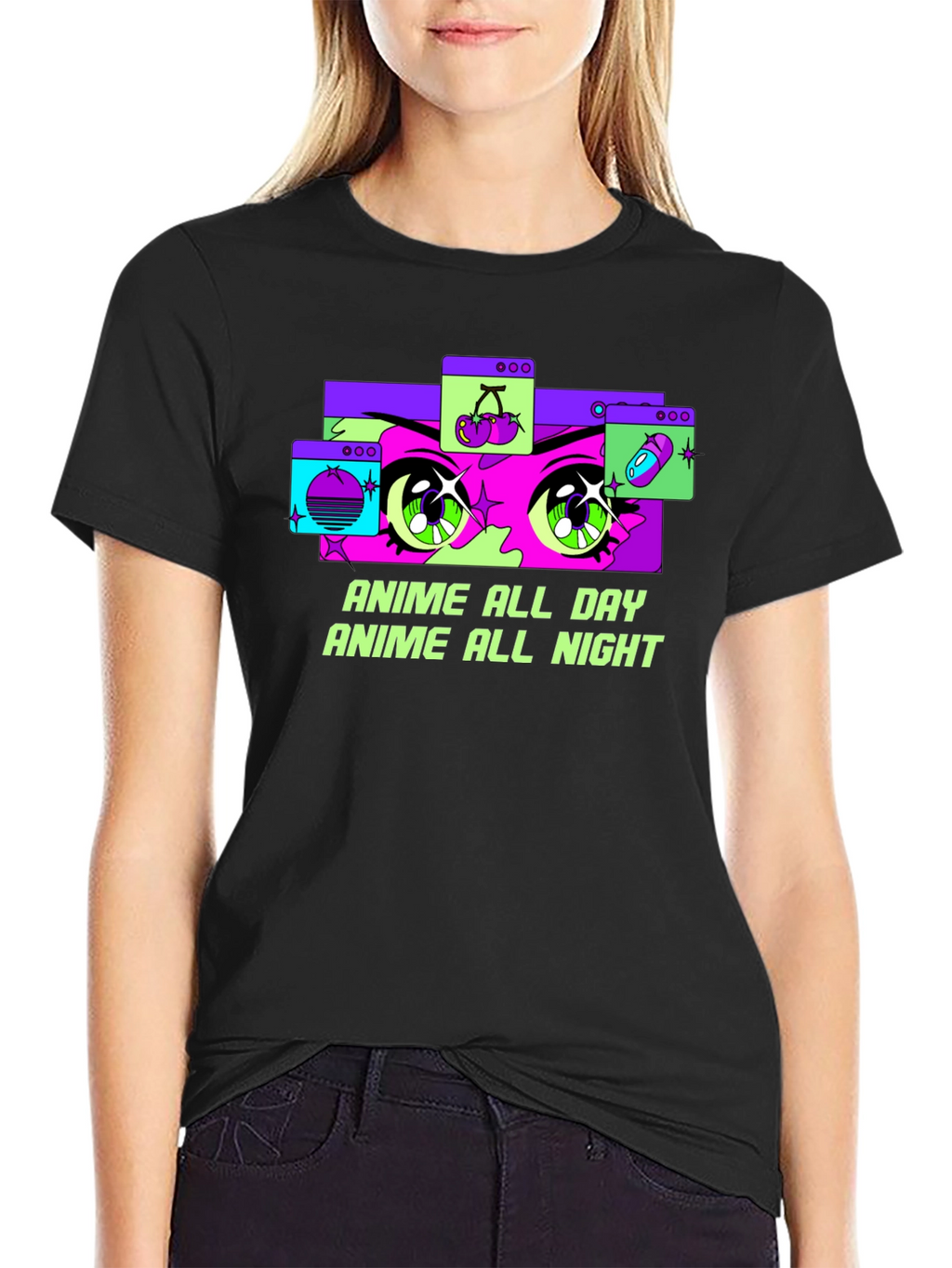 Anime All Day Graphic Tee