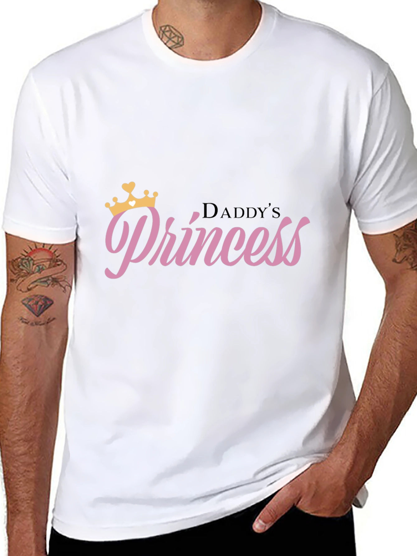 Daddys Princess Black T-Shirt