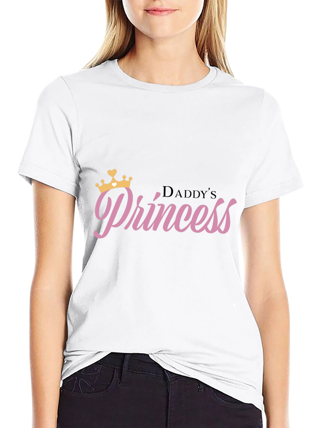 Daddys Princess Black T-Shirt