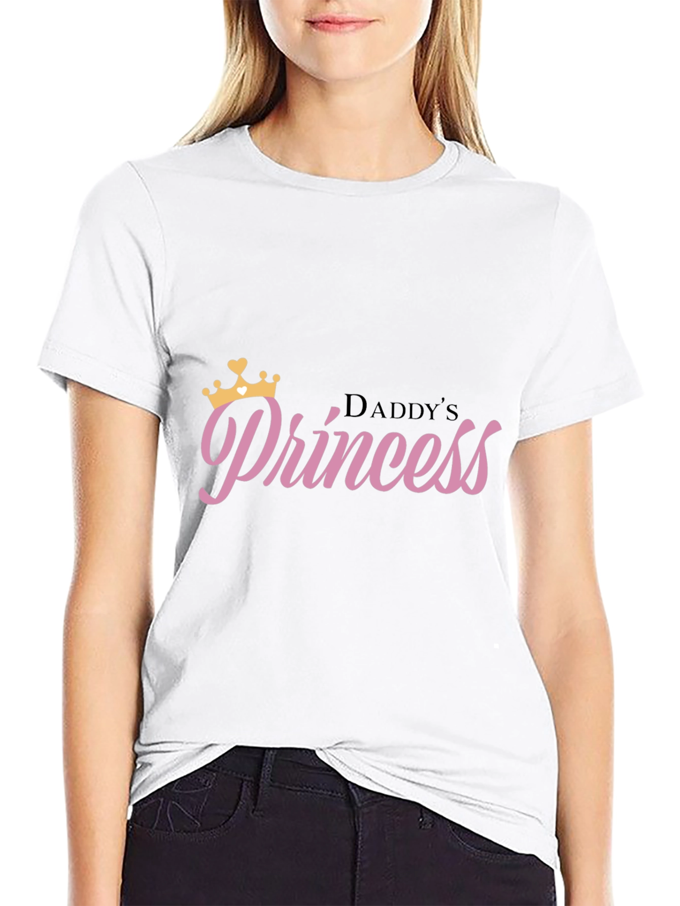 Daddys Princess Black T-Shirt