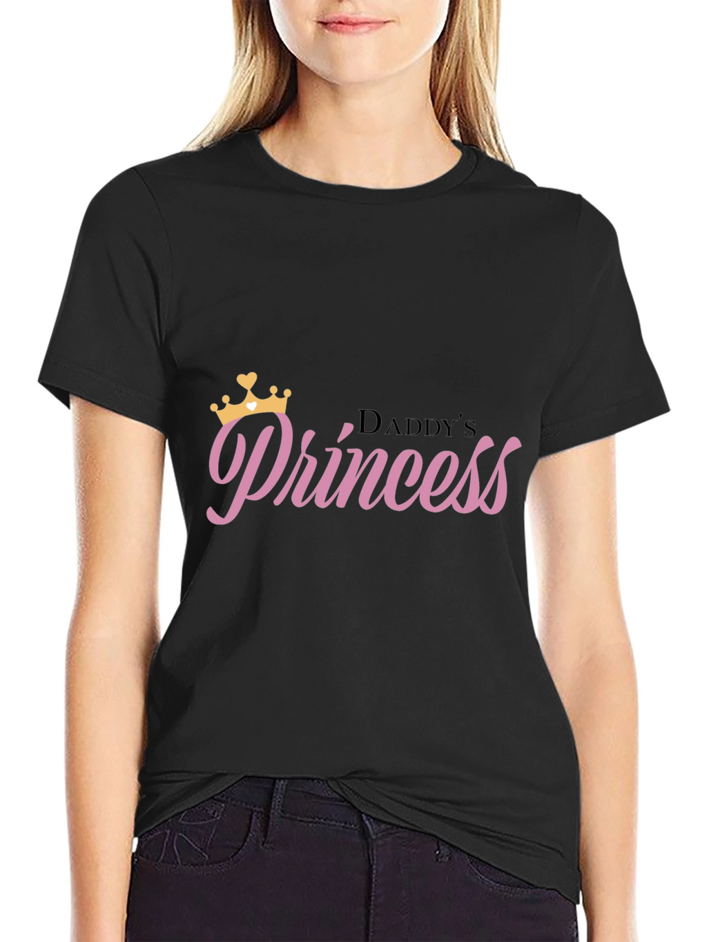 Daddys Princess Black T-Shirt