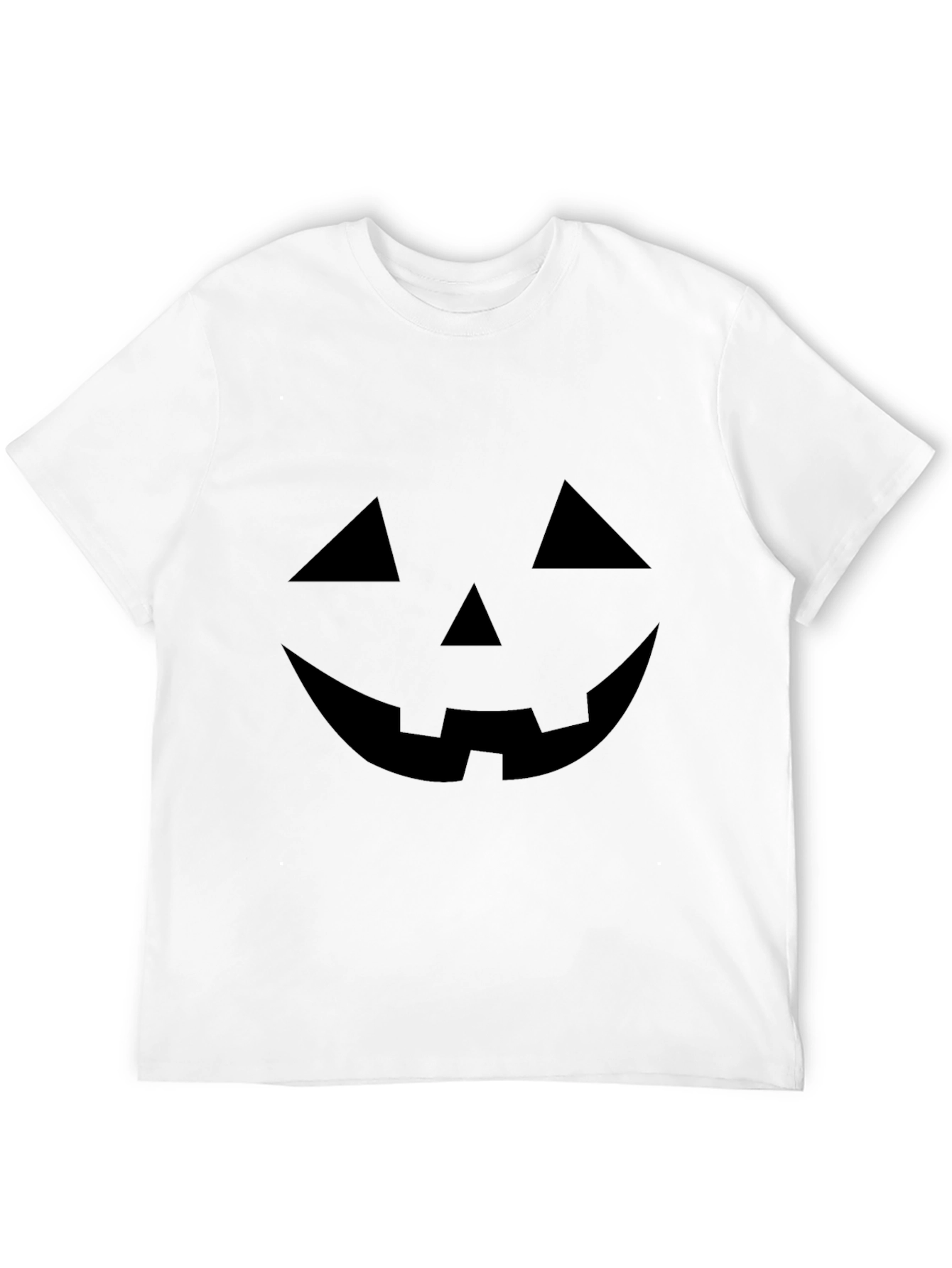 Halloween Pumpkin Face Black T-Shirt