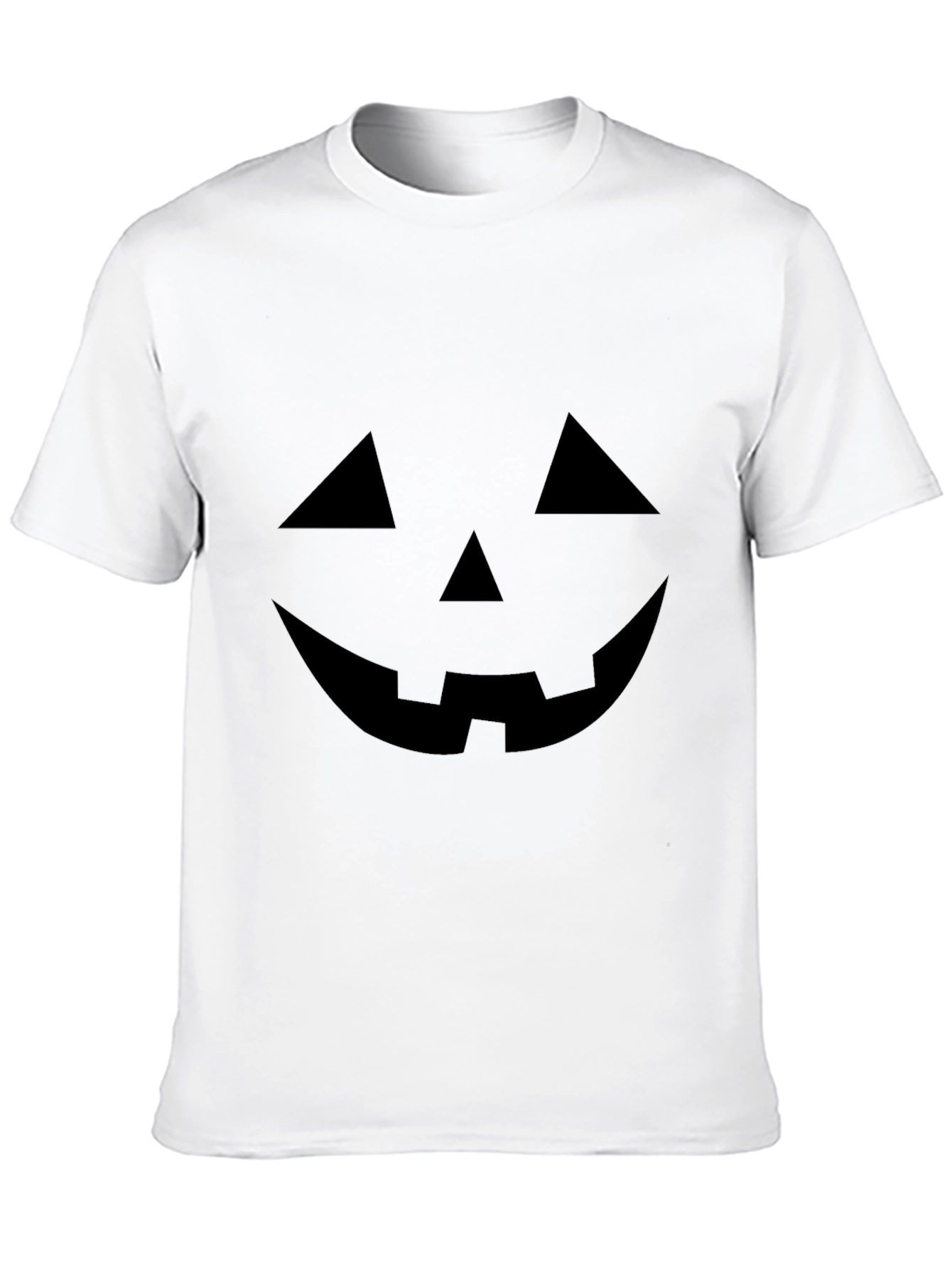Halloween Pumpkin Face Black T-Shirt