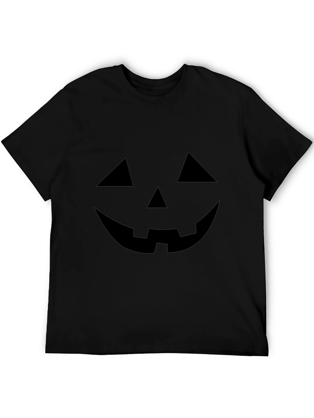 Halloween Pumpkin Face Black T-Shirt