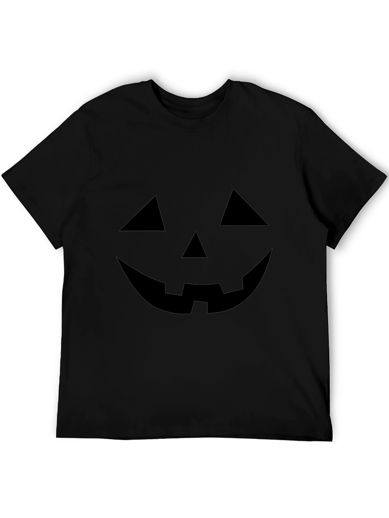 Halloween Pumpkin Face Black T-Shirt