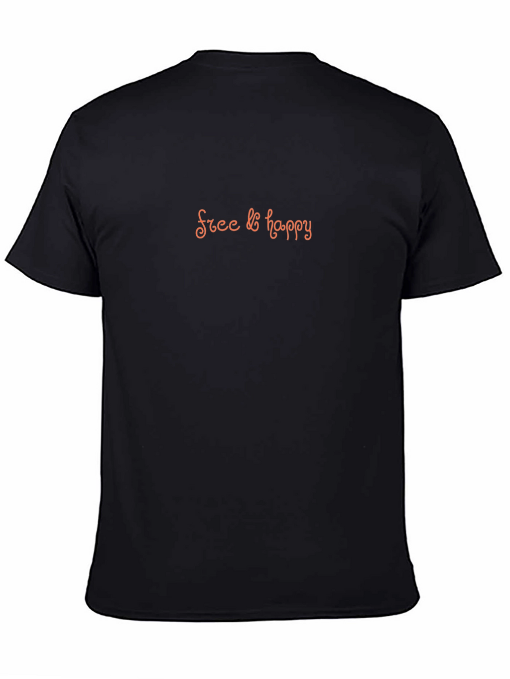 Free & Happy Black Crew Neck T-Shirt